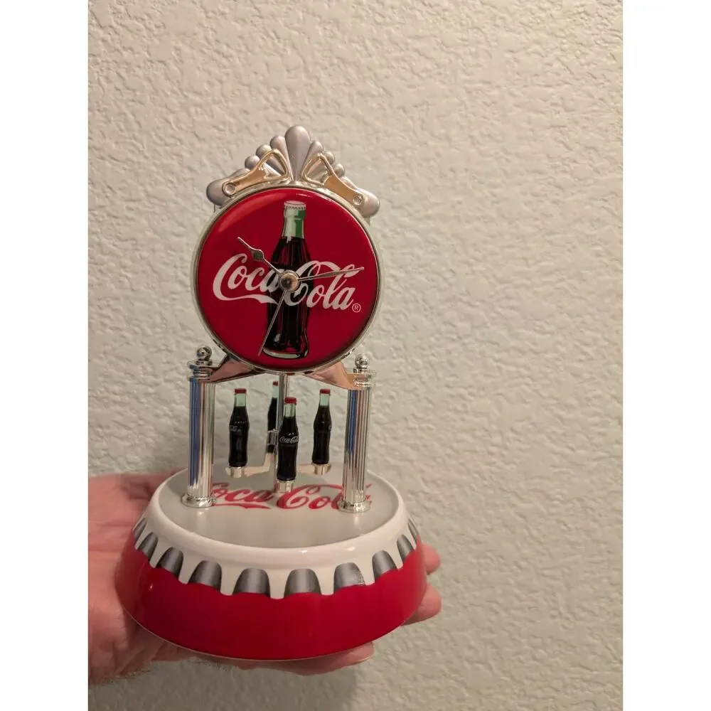 Vintage 2002 Coca-Cola Coke Bottle Anniversary Dome Clock 7